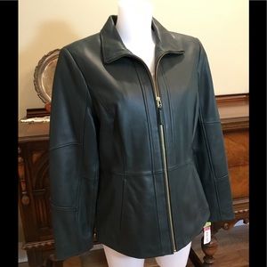 Preston York leather jacket NWT